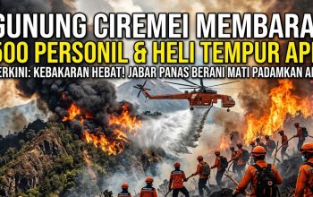 Pemprov Jabar Gercep Padamkan Karhutla Gunung Ciremai, 500 Personel & Helikopter Water Bombing Dikerahkan